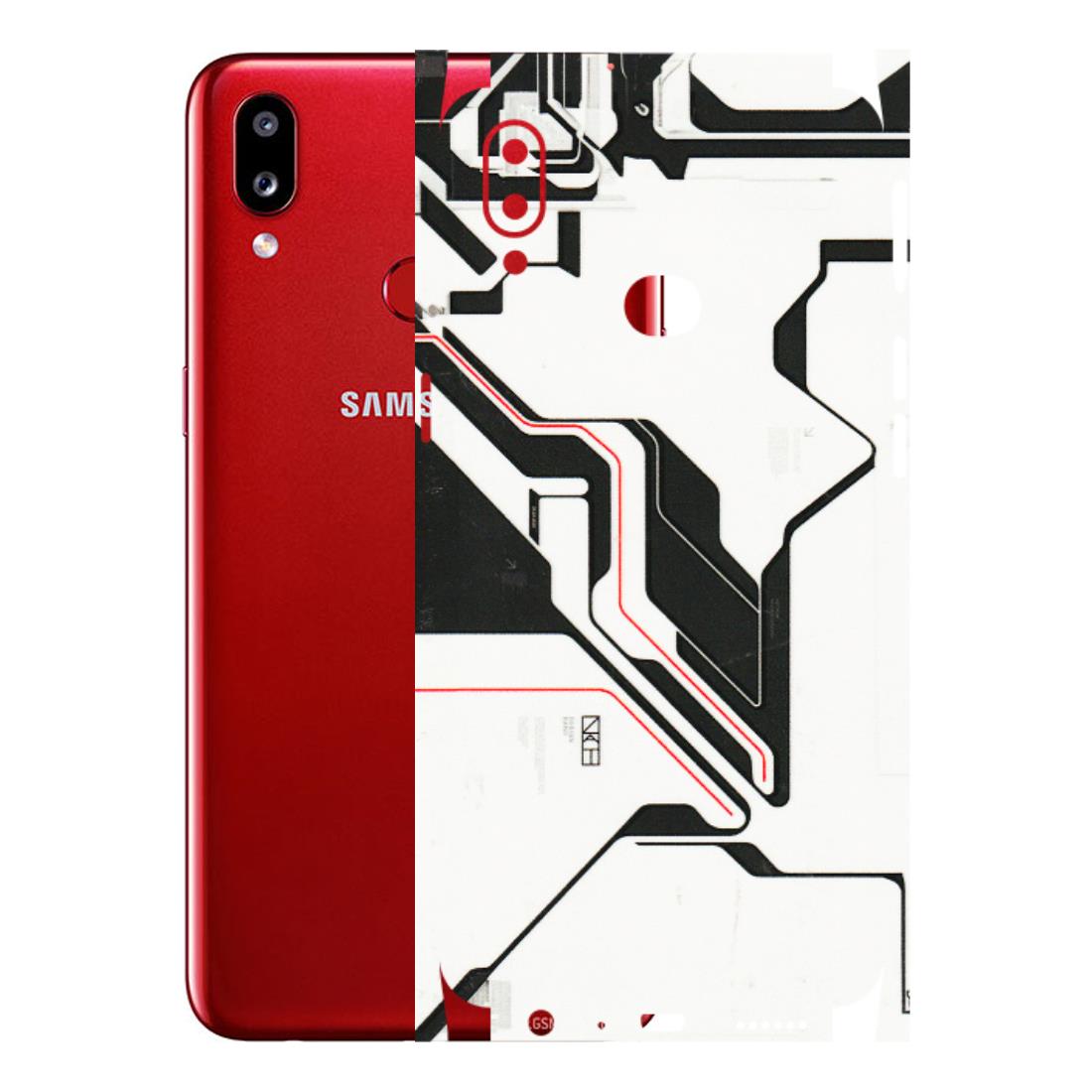 Samsung A/S Series Phone Skins (All Models) - White Techy Logo - 3D Embossed Finish (L-312) Samsung Galaxy A10S