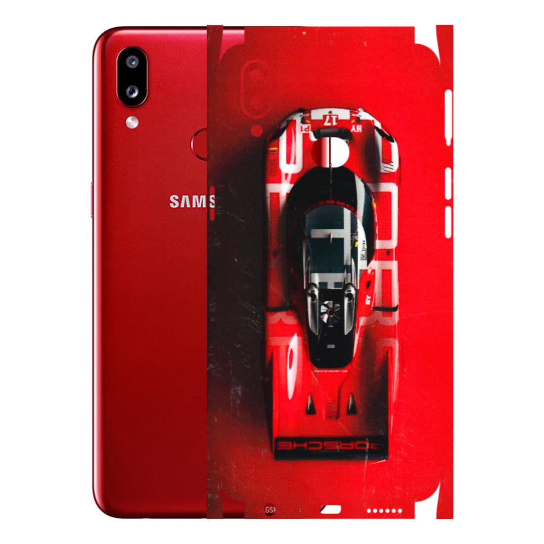 Samsung A/S Series Phone Skins (All Models) - Red Porsche Car Logo - 3D Embossed Finish (L-315) Samsung Galaxy A10S