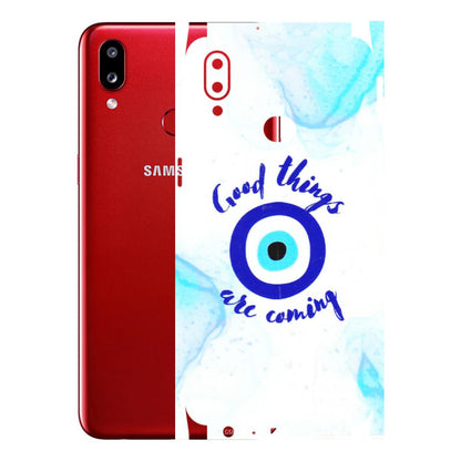 Samsung A/S Series Phone Skins (All Models) - Evil Eye Good Things Are Coming - 3D Embossed Finish (L-322) Samsung Galaxy A10S