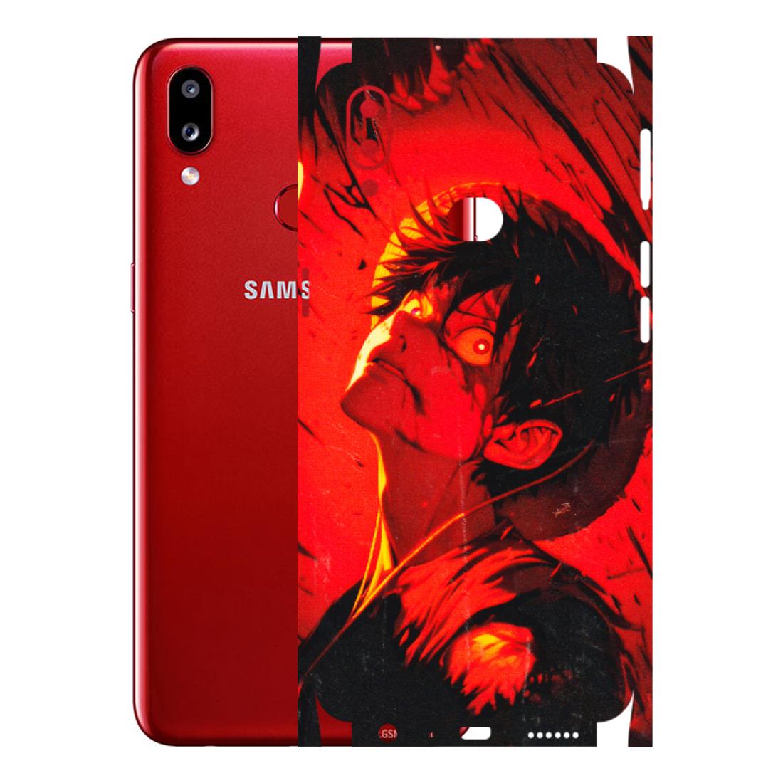 Samsung A/S Series Phone Skins (All Models) - D.Luffy Power Up One Piece Anime - 3D Embossed Finish (L-326) Samsung Galaxy A10S