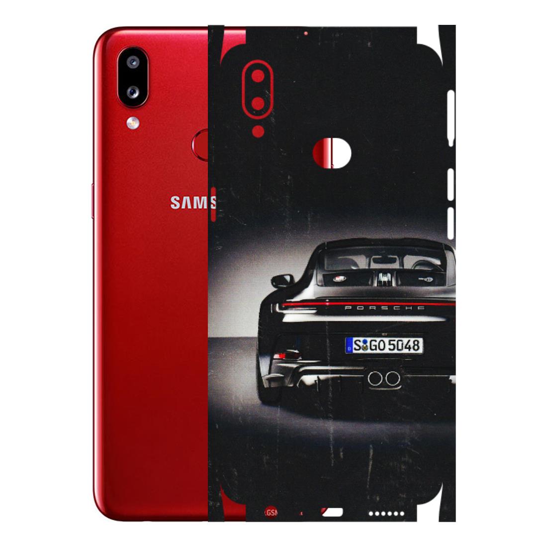 Samsung A/S Series Phone Skins (All Models) - New Black Porsche GT3 - 3D Embossed Finish (L-327) Samsung Galaxy A10S