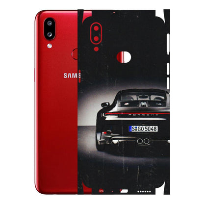 Samsung A/S Series Phone Skins (All Models) - New Black Porsche GT3 - 3D Embossed Finish (L-327) Samsung Galaxy A10S