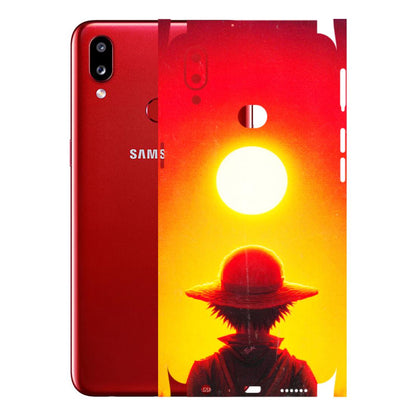 Samsung A/S Series Phone Skins (All Models) - Cool Sunset With Monkey D.Luffy Anime - 3D Embossed Finish (L-329) Samsung Galaxy A10S