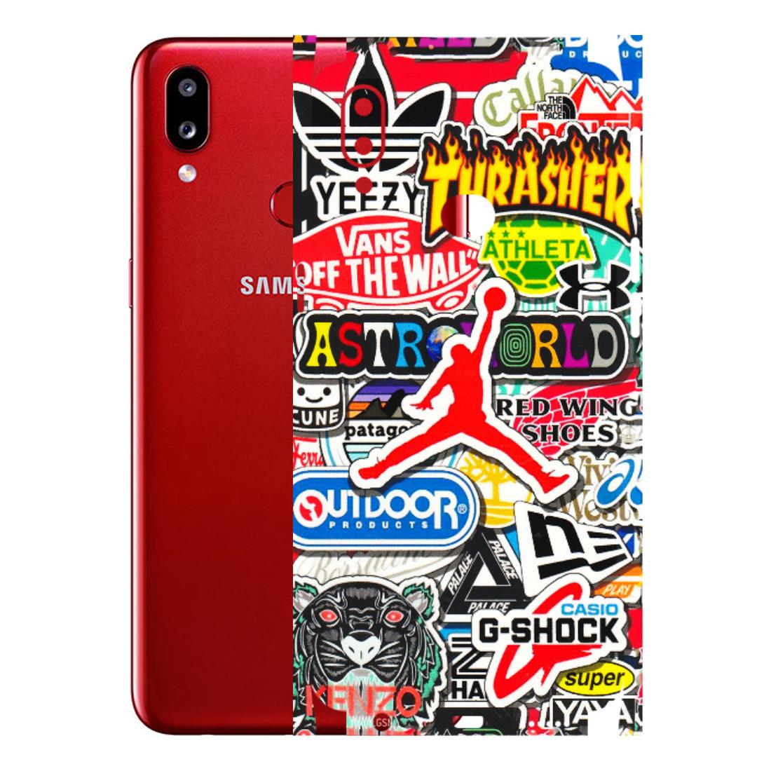 Samsung A/S Series Phone Skins (All Models) - Multi Brands Sticker Graffiti - 3D Embossed Finish (L-37) Samsung Galaxy A10S