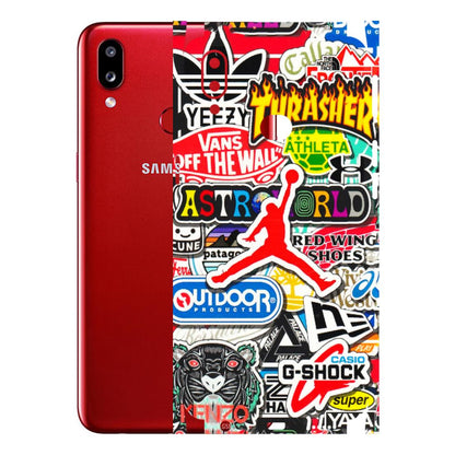 Samsung A/S Series Phone Skins (All Models) - Multi Brands Sticker Graffiti - 3D Embossed Finish (L-37) Samsung Galaxy A10S