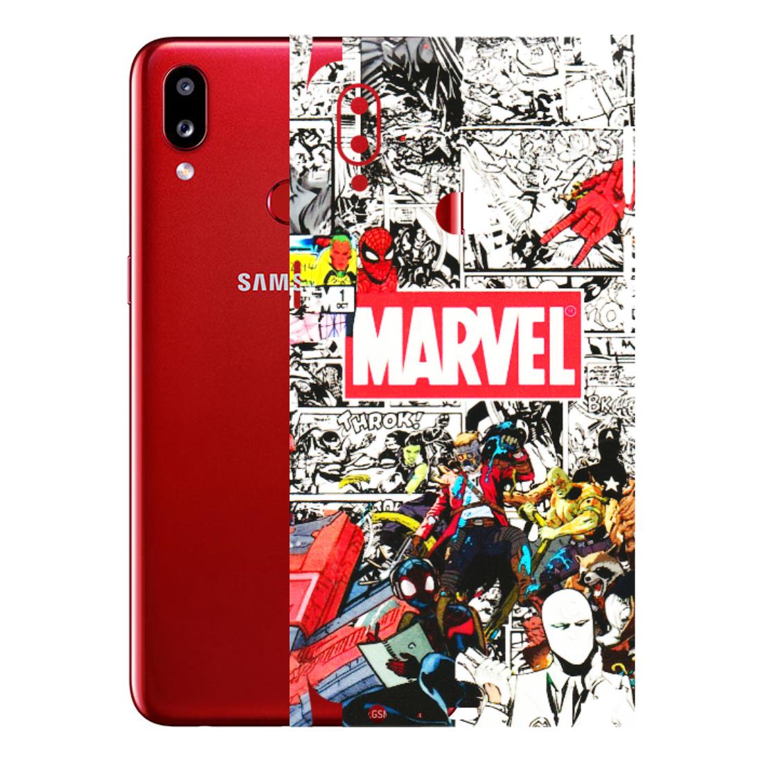 Samsung A/S Series Phone Skins (All Models) - Marvel Colorful Comic - 3D Embossed Finish (L-64) Samsung Galaxy A10S