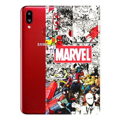 Samsung A/S Series Phone Skins (All Models) - Marvel Colorful Comic - 3D Embossed Finish (L-64) Samsung Galaxy A10S