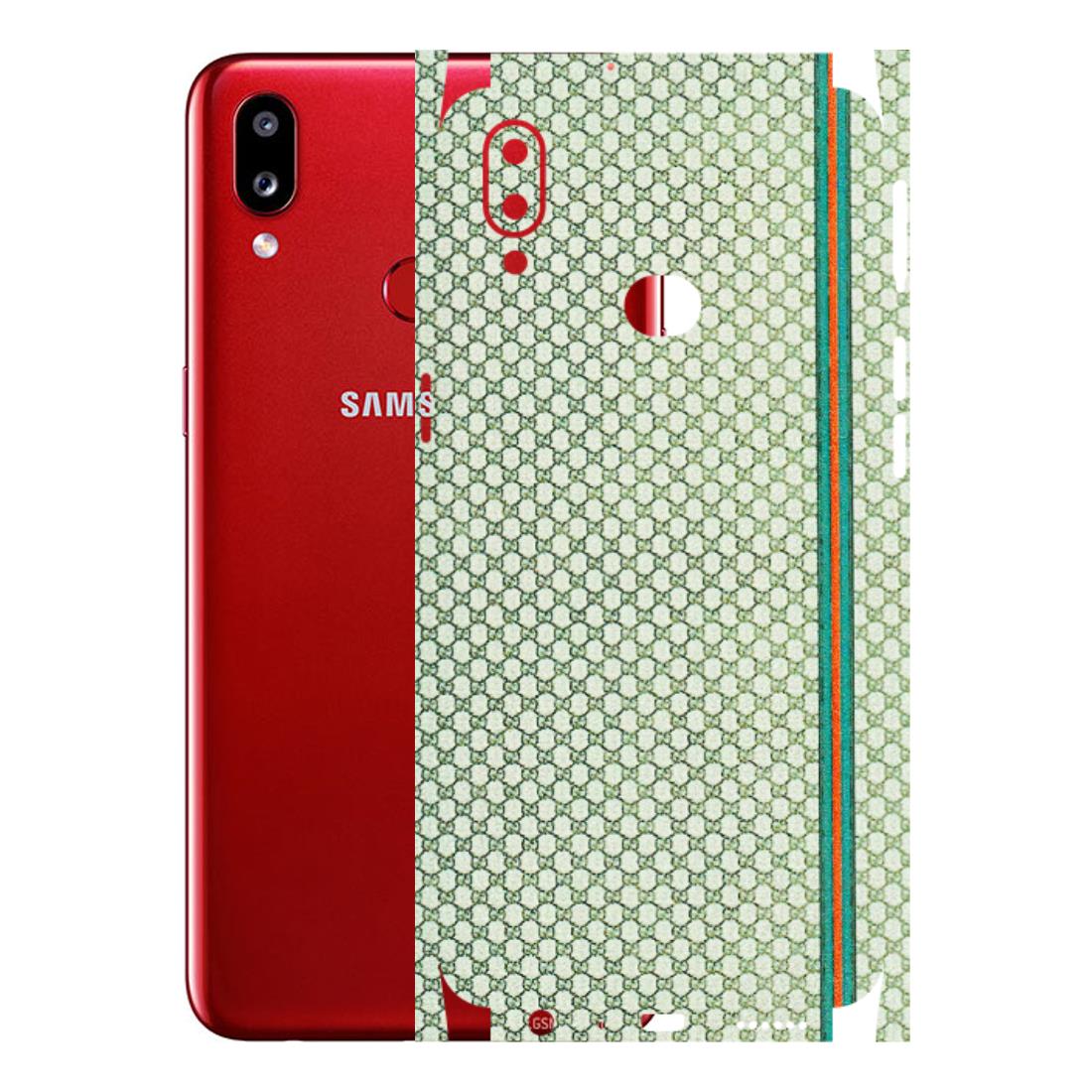 Samsung A/S Series Phone Skins (All Models) - Gucci Fabric Pattern - 3D Embossed Finish (L-73) Samsung Galaxy A10S