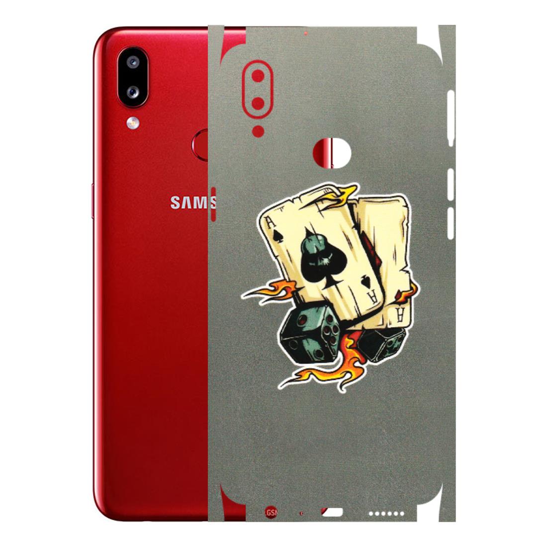Samsung A/S Series Phone Skins (All Models) - Grey Cards Of Ace - 3D Embossed Finish (L-77) Samsung Galaxy A10S