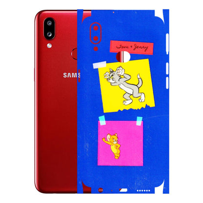 Samsung A/S Series Phone Skins (All Models) - Tom N Jerry Sticky Notes - 3D Embossed Finish (L-88) Samsung Galaxy A10S