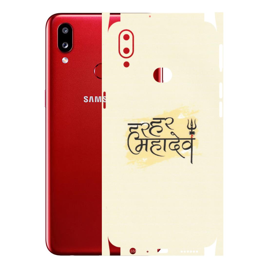 Samsung A/S Series Phone Skins (All Models) - Har Har Mahadev - Matte Finish (M-10) Samsung Galaxy A10S