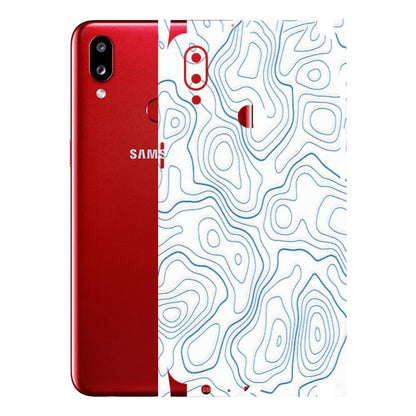 Samsung A/S Series Phone Skins (All Models) - Blue And White Swirls - Matte Finish (M-139) Samsung Galaxy A10S