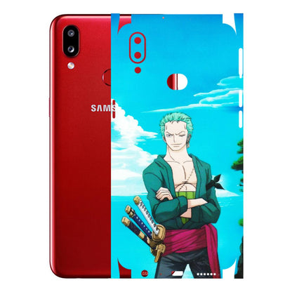Samsung A/S Series Phone Skins (All Models) - Cool Swordman Zoro Anime - Matte Finish (M-143) Samsung Galaxy A10S