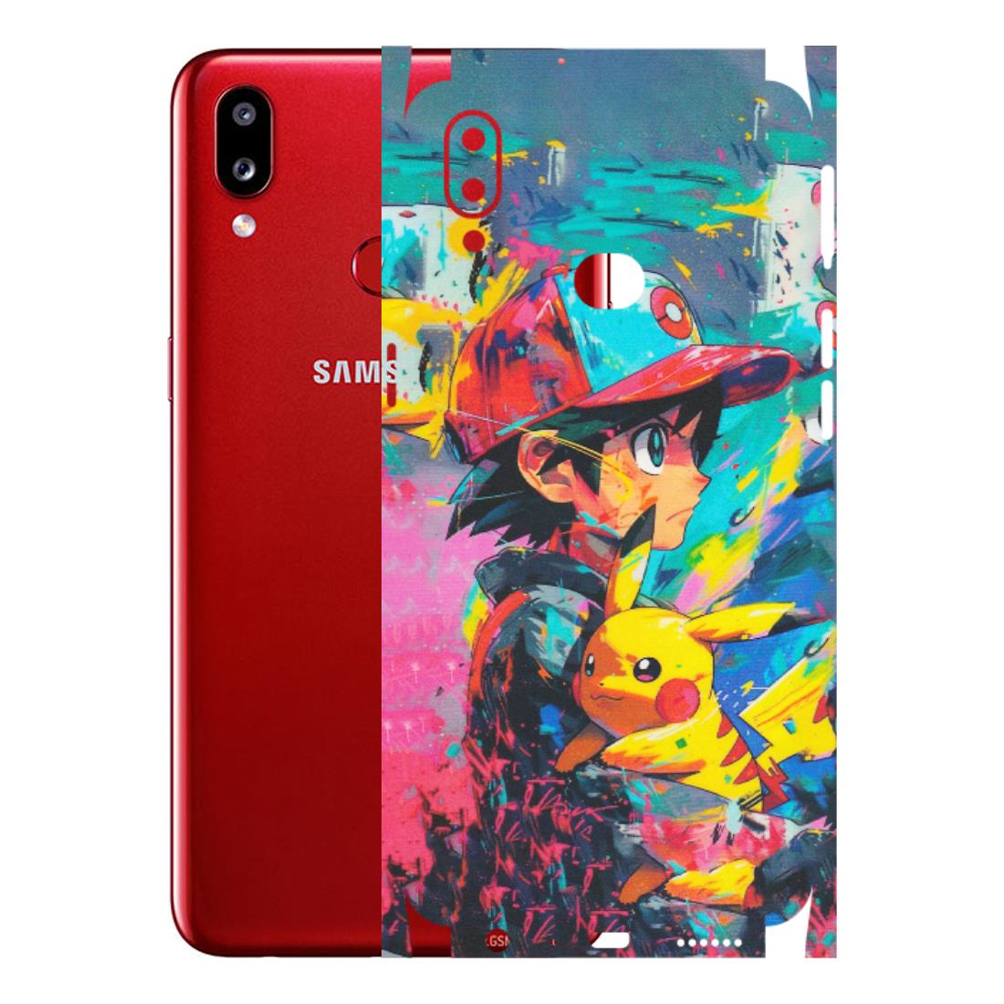 Samsung A/S Series Phone Skins (All Models) - Ash & Pikachu - Matte Finish (M-26) Samsung Galaxy A10S