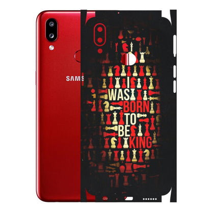 Samsung A/S Series Phone Skins (All Models) - Born To Be King - Matte Finish (M-73) Samsung Galaxy A10S