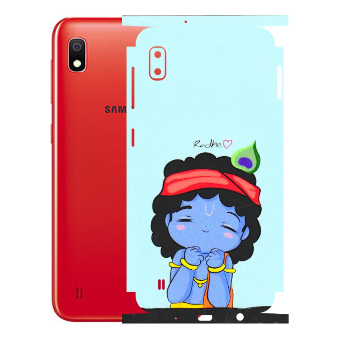 Samsung A/S Series Phone Skins (All Models) - Radhe Radhe Cute Toon - 3D Embossed Finish (L-05) Samsung Galaxy A10
