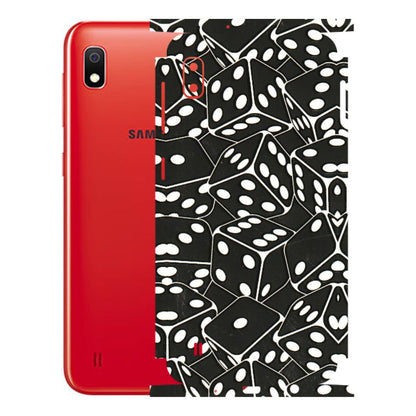 Samsung A/S Series Phone Skins (All Models) - Big Black Dices - 3D Embossed Finish (L-106) Samsung Galaxy A10