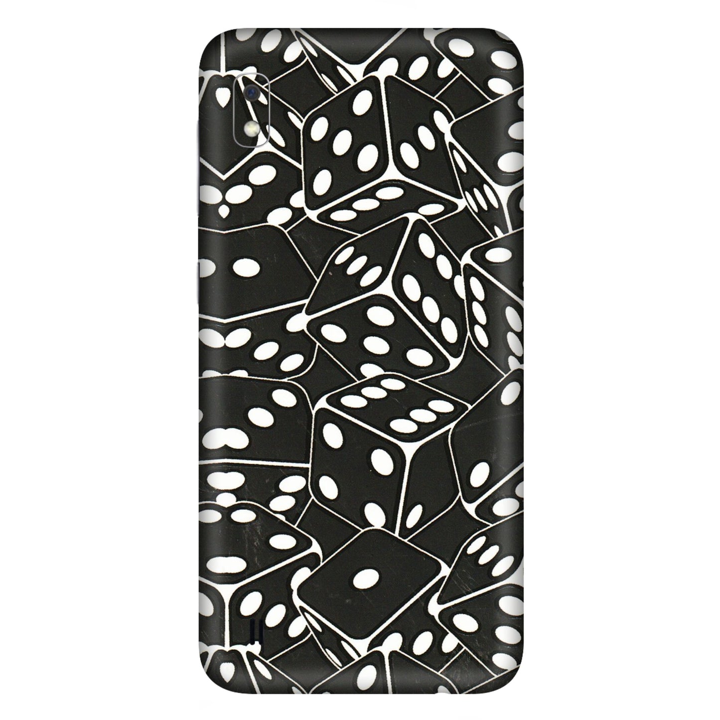 Samsung A/S Series Phone Skins (All Models) - Big Black Dices - 3D Embossed Finish (L-106) Samsung Galaxy A10