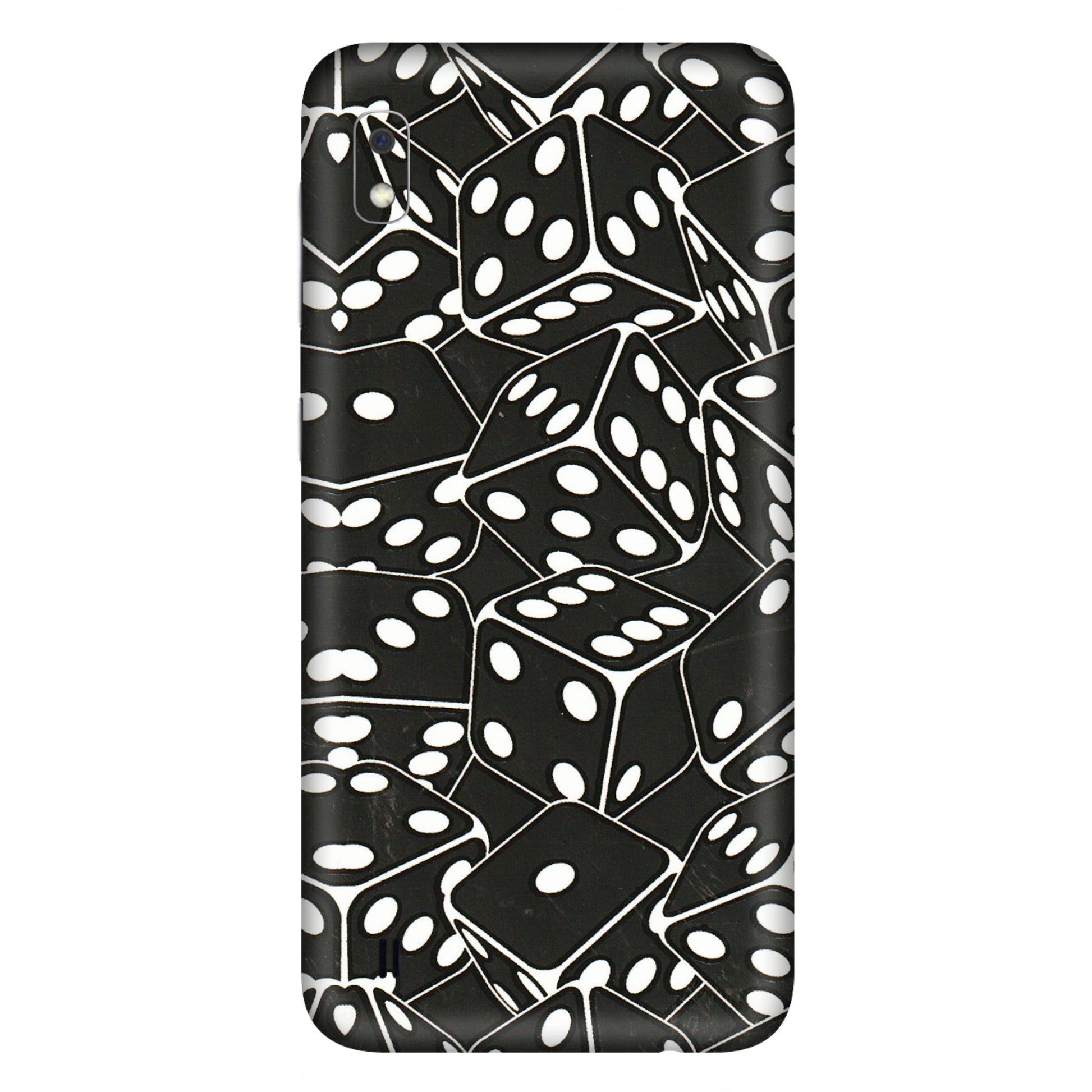 Samsung A/S Series Phone Skins (All Models) - Big Black Dices - 3D Embossed Finish (L-106) Samsung Galaxy A10