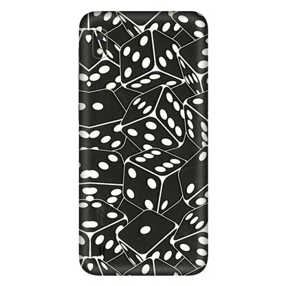 Samsung A/S Series Phone Skins (All Models) - Big Black Dices - 3D Embossed Finish (L-106) Samsung Galaxy A10