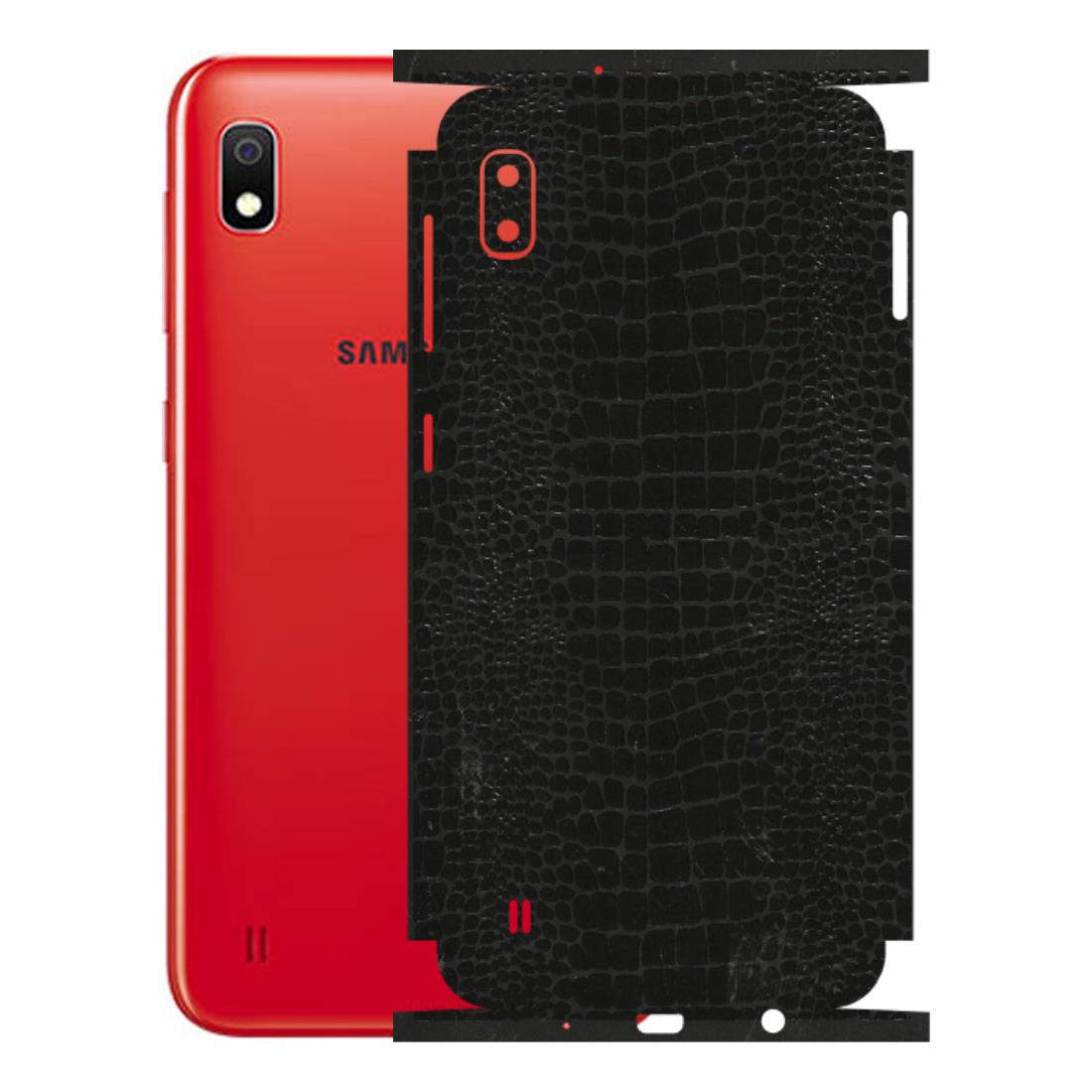 Samsung A/S Series Phone Skins (All Models) - Snake Leather Black - 3D Embossed Finish (L-107) Samsung Galaxy A10