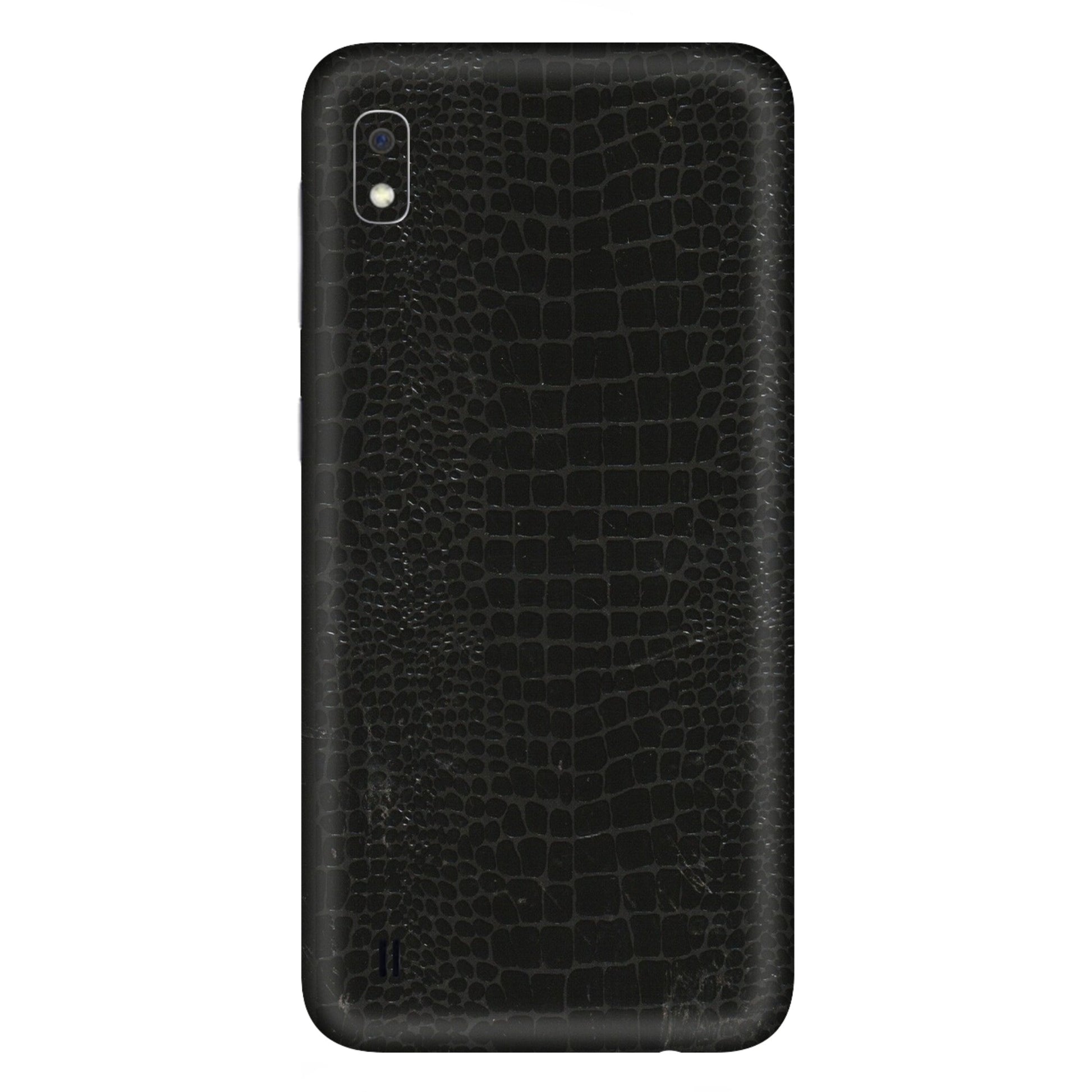 Samsung A/S Series Phone Skins (All Models) - Snake Leather Black - 3D Embossed Finish (L-107) Samsung Galaxy A10