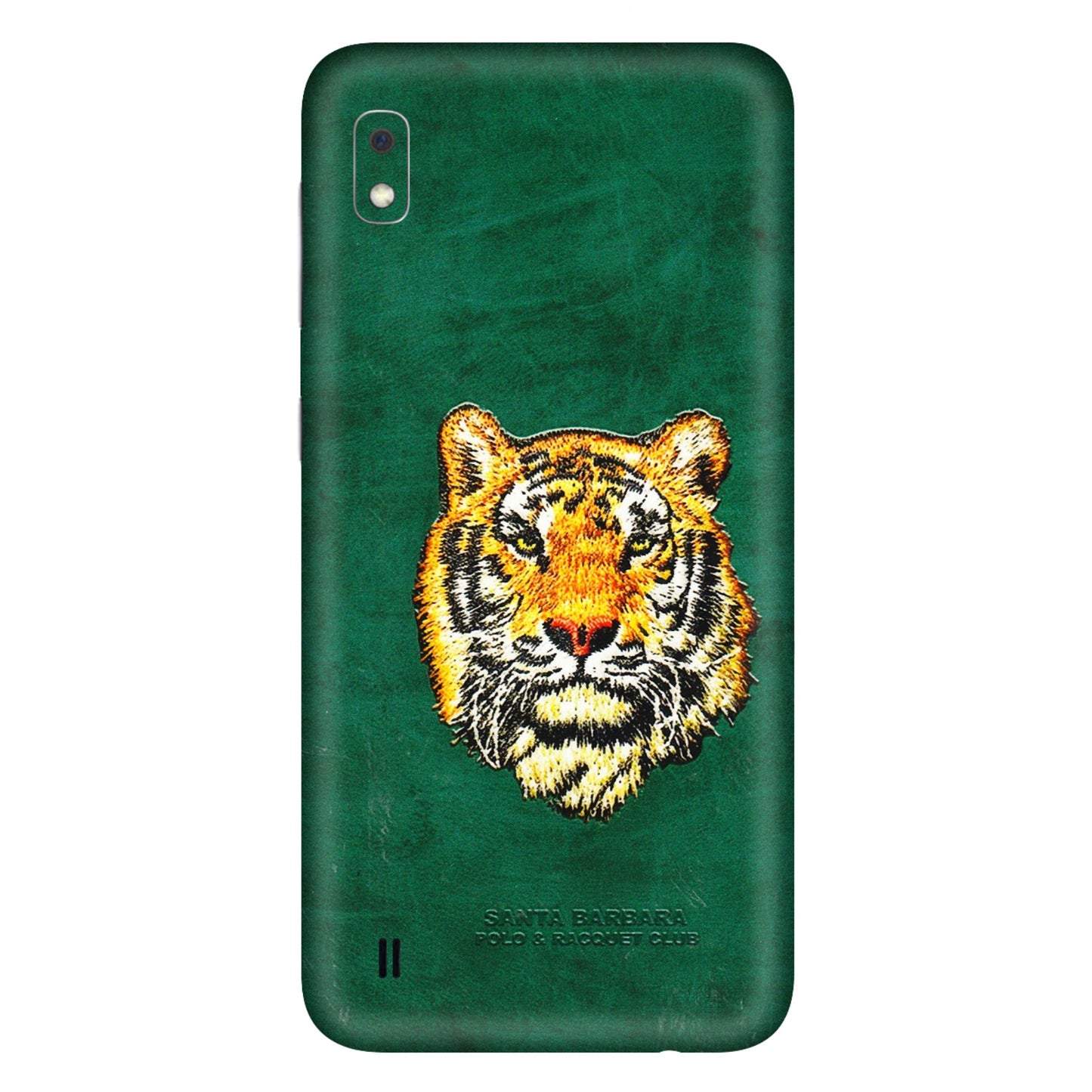 Samsung A/S Series Phone Skins (All Models) - Leather Feel Tiger - 3D Embossed Finish (L-111) Samsung Galaxy A10