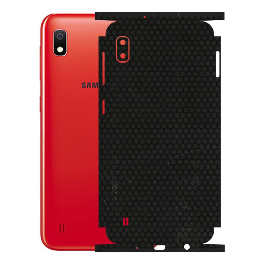 Samsung A/S Series Phone Skins (All Models) - Black honeycomb - 3D Embossed Finish (L-114) Samsung Galaxy A10