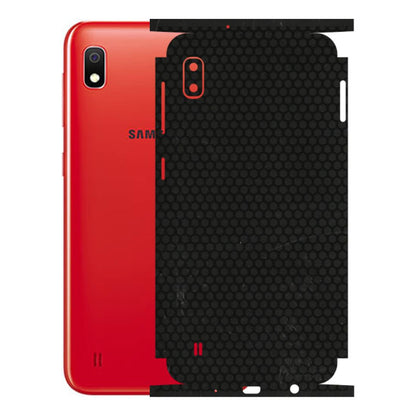 Samsung A/S Series Phone Skins (All Models) - Black honeycomb - 3D Embossed Finish (L-114) Samsung Galaxy A10