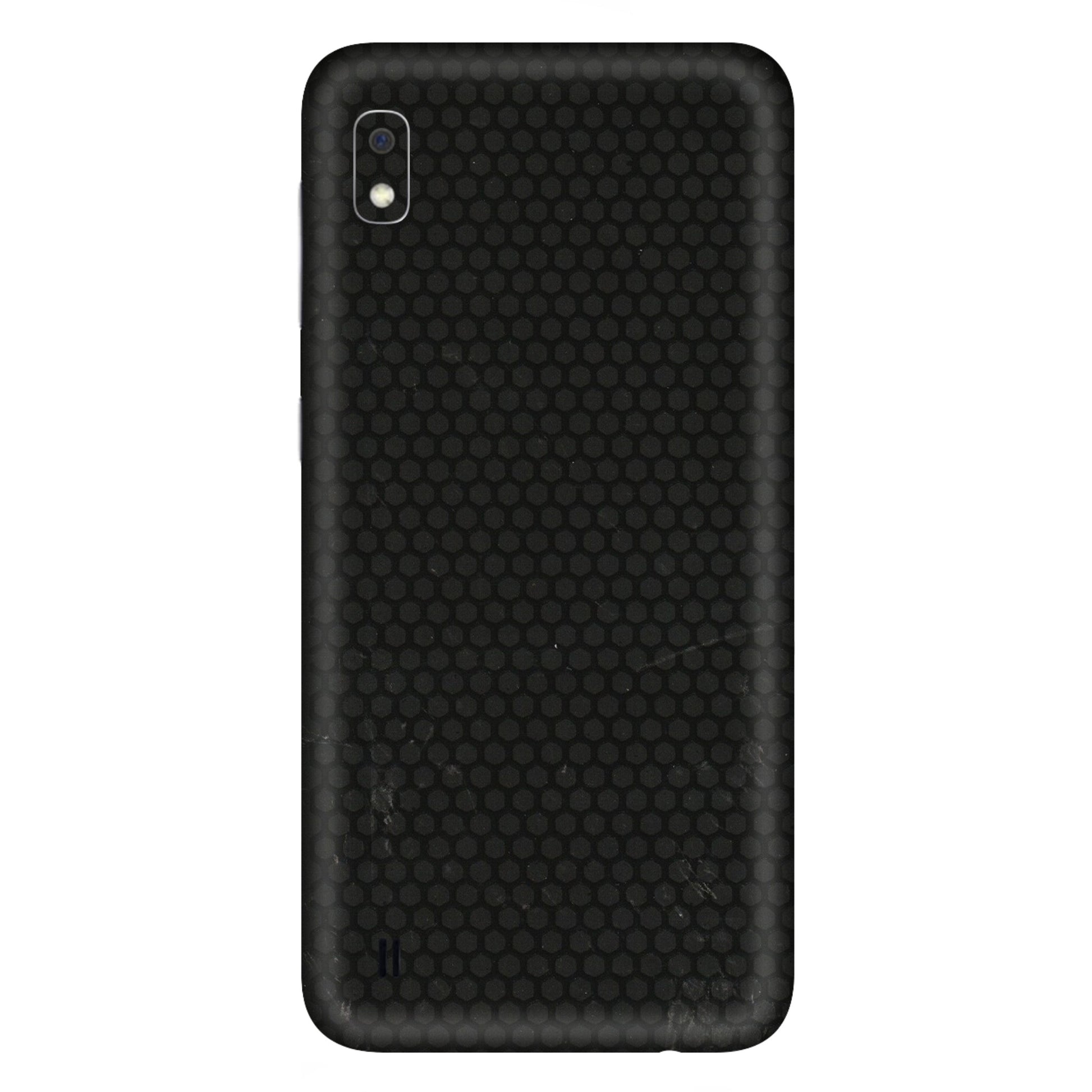 Samsung A/S Series Phone Skins (All Models) - Black honeycomb - 3D Embossed Finish (L-114) Samsung Galaxy A10