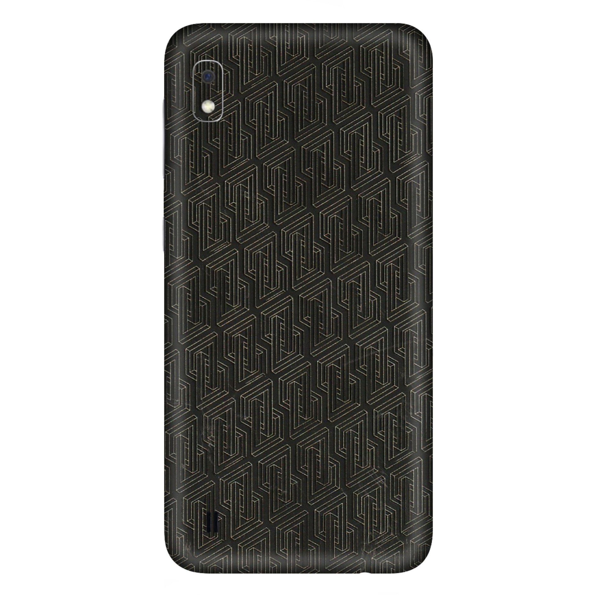 Samsung A/S Series Phone Skins (All Models) - Black Abstract Pattern - 3D Embossed Finish (L-117) Samsung Galaxy A10