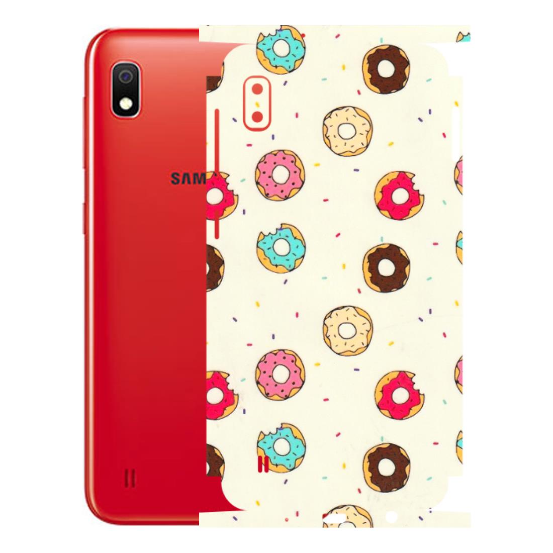 Samsung A/S Series Phone Skins (All Models) - Mini Donuts Doodle Art - 3D Embossed Finish (L-122) Samsung Galaxy A10