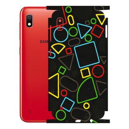 Samsung A/S Series Phone Skins (All Models) - Black Shapes - 3D Embossed Finish (L-131) Samsung Galaxy A10