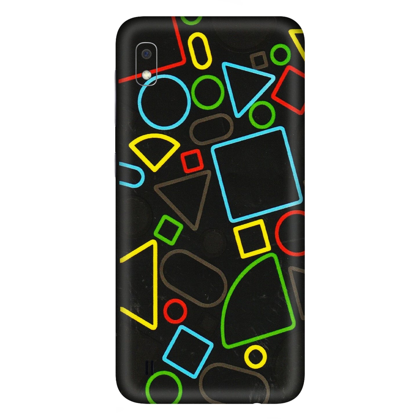 Samsung A/S Series Phone Skins (All Models) - Black Shapes - 3D Embossed Finish (L-131) Samsung Galaxy A10
