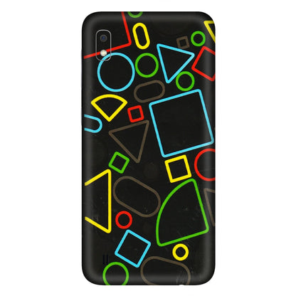 Samsung A/S Series Phone Skins (All Models) - Black Shapes - 3D Embossed Finish (L-131) Samsung Galaxy A10