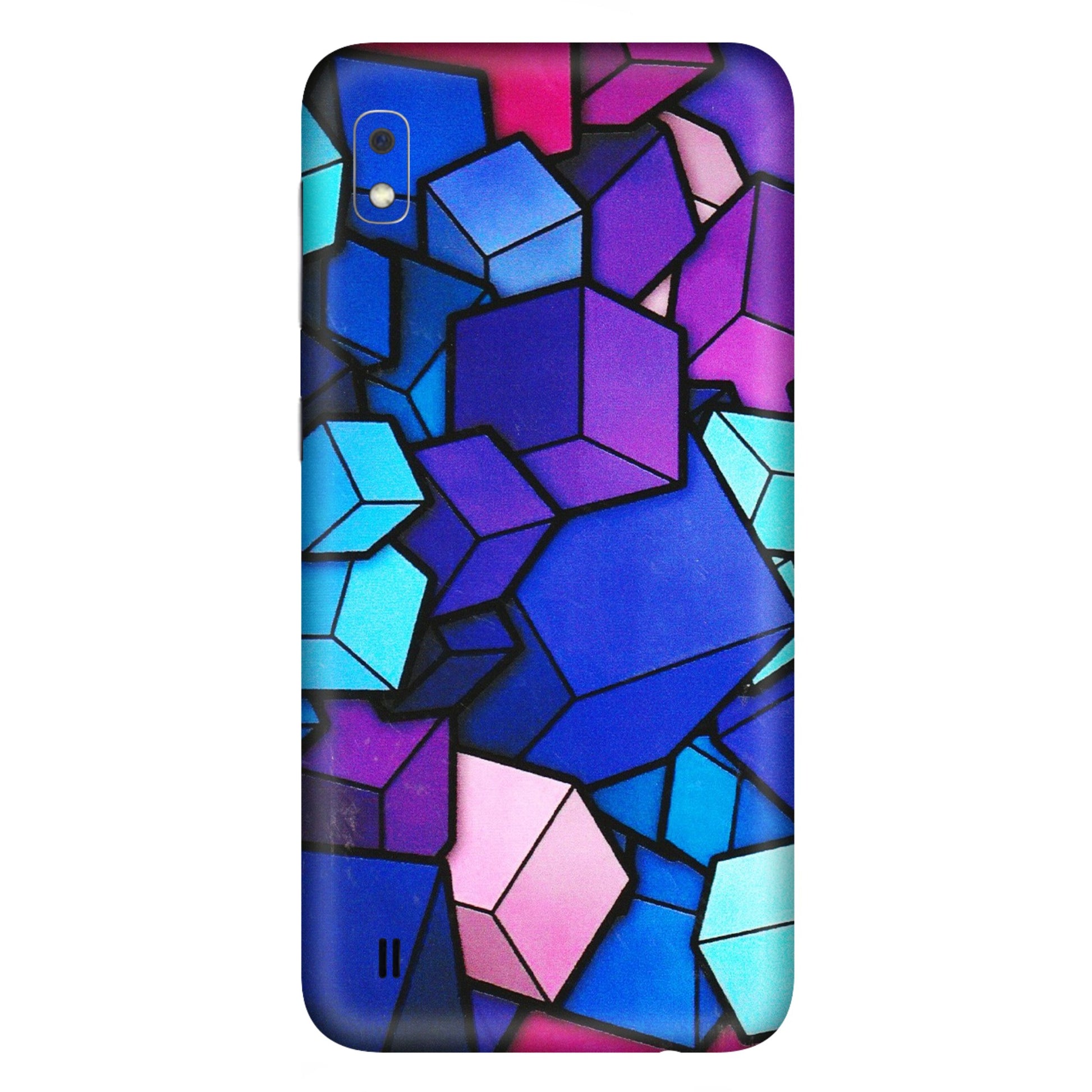 Samsung A/S Series Phone Skins (All Models) - Cube Doodle - 3D Embossed Finish (L-141) Samsung Galaxy A10