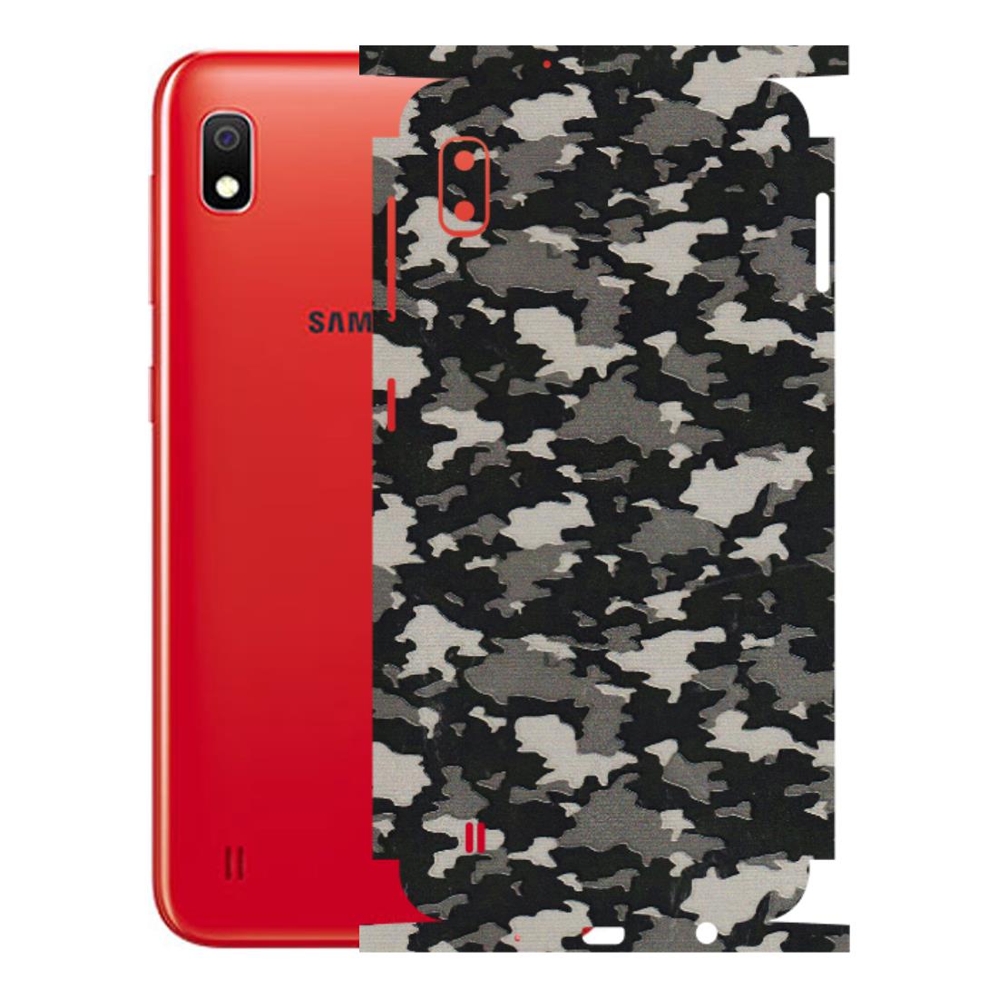 Samsung A/S Series Phone Skins (All Models) - Black/Grey Camoflaunge - 3D Embossed Finish (L-142) Samsung Galaxy A10