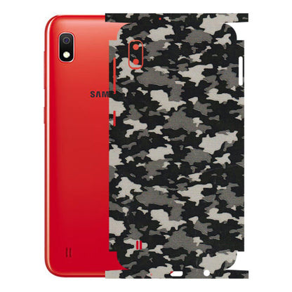 Samsung A/S Series Phone Skins (All Models) - Black/Grey Camoflaunge - 3D Embossed Finish (L-142) Samsung Galaxy A10