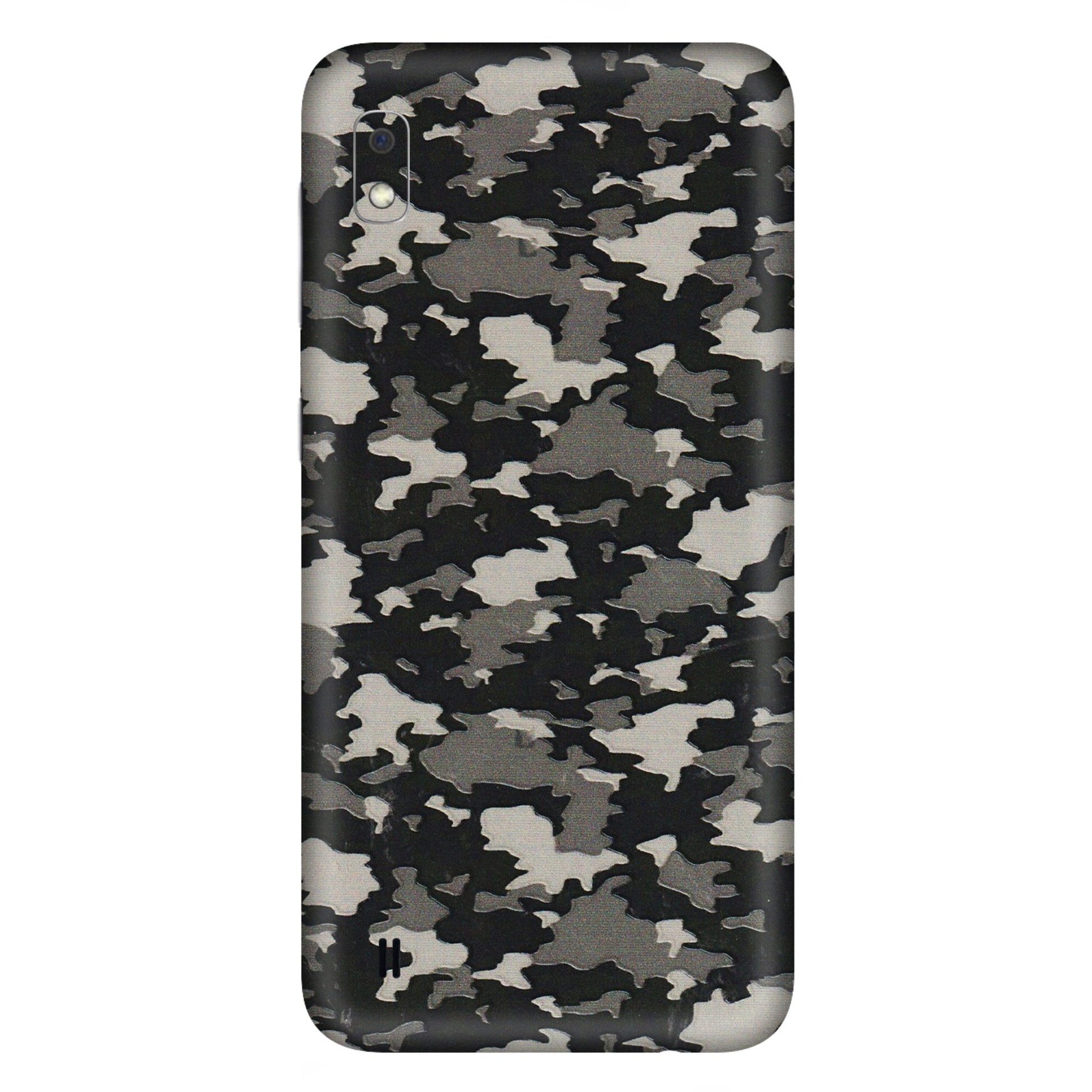 Samsung A/S Series Phone Skins (All Models) - Black/Grey Camoflaunge - 3D Embossed Finish (L-142) Samsung Galaxy A10