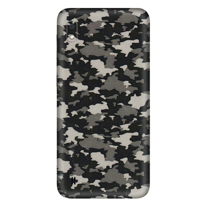 Samsung A/S Series Phone Skins (All Models) - Black/Grey Camoflaunge - 3D Embossed Finish (L-142) Samsung Galaxy A10