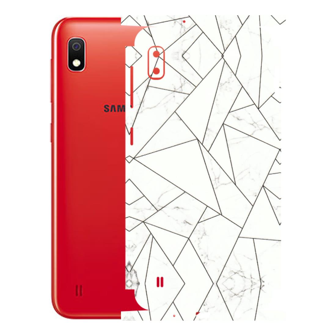 Samsung A/S Series Phone Skins (All Models) - Luxury White Marble Effect - 3D Embossed Finish (L-168) Samsung Galaxy A10