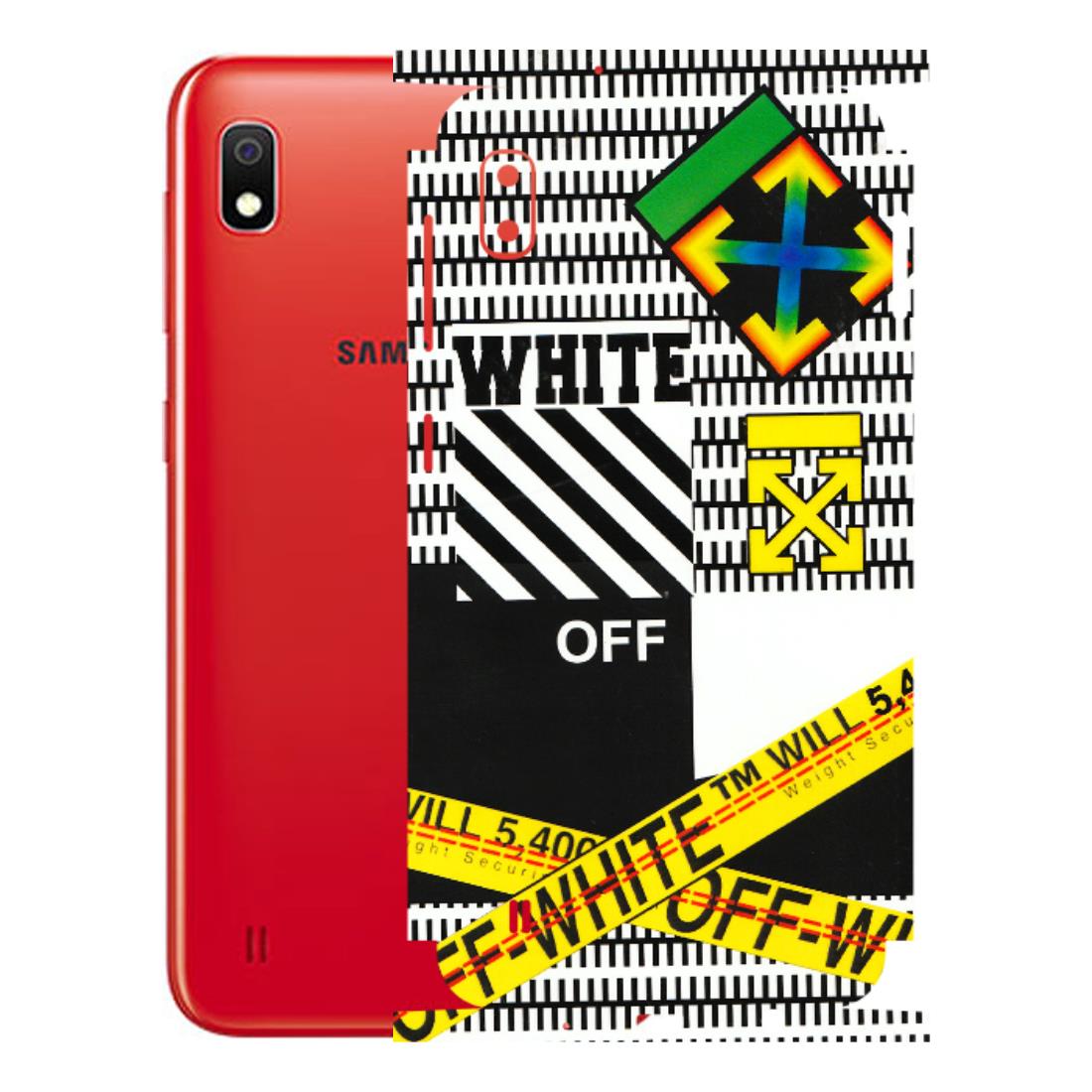 Samsung A/S Series Phone Skins (All Models) - White Off Abstract - 3D Embossed Finish (L-172) Samsung Galaxy A10