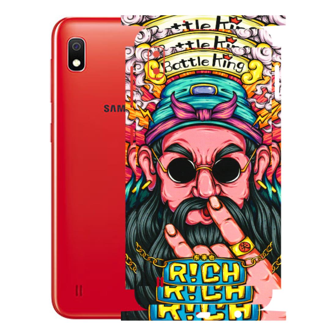 Samsung A/S Series Phone Skins (All Models) - Battle King Dude Face - 3D Embossed Finish (L-178) Samsung Galaxy A10