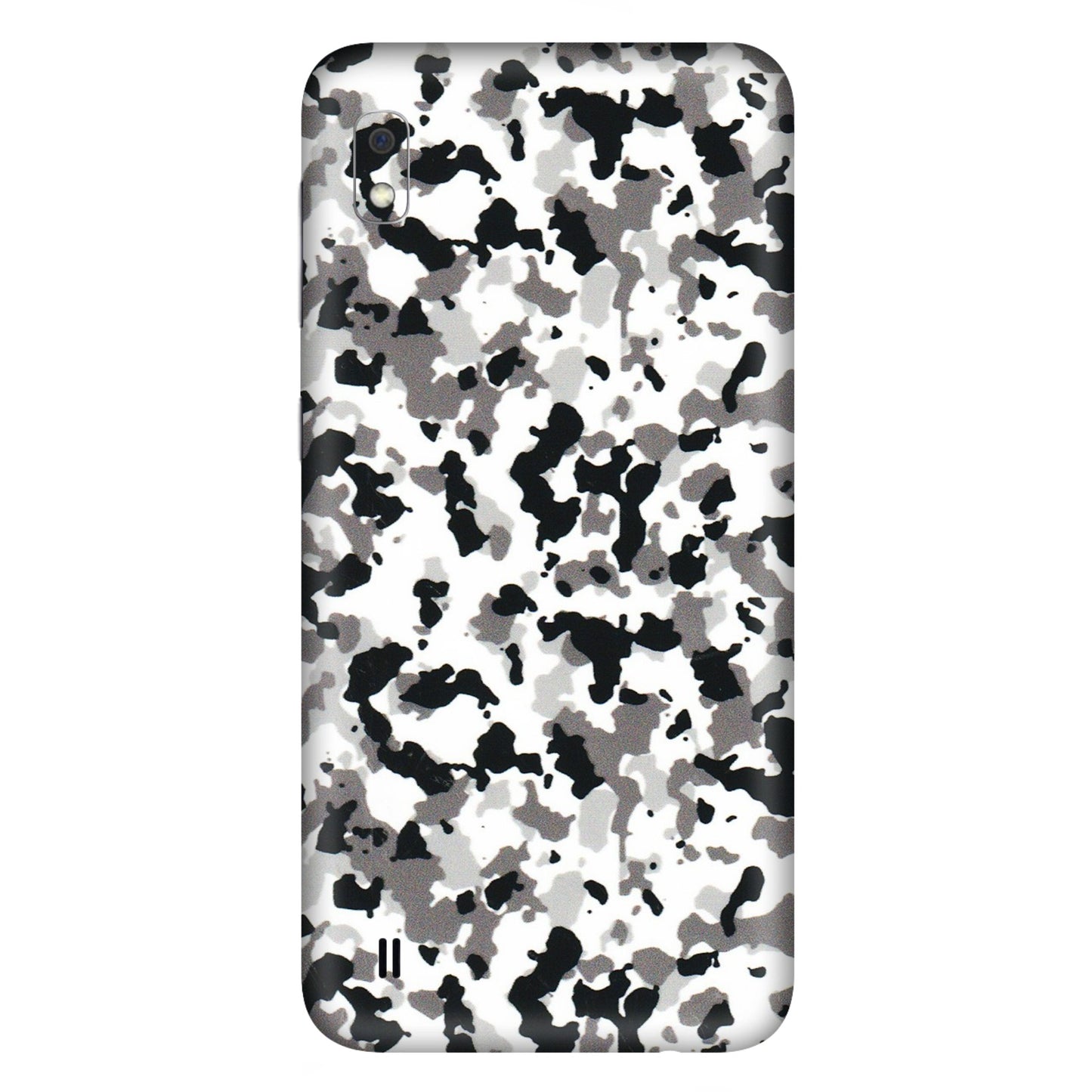 Samsung A/S Series Phone Skins (All Models) - White Black Camouflage - 3D Embossed Finish (L-18) Samsung Galaxy A10