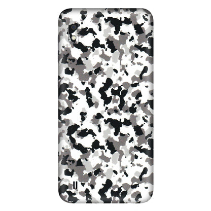 Samsung A/S Series Phone Skins (All Models) - White Black Camouflage - 3D Embossed Finish (L-18) Samsung Galaxy A10