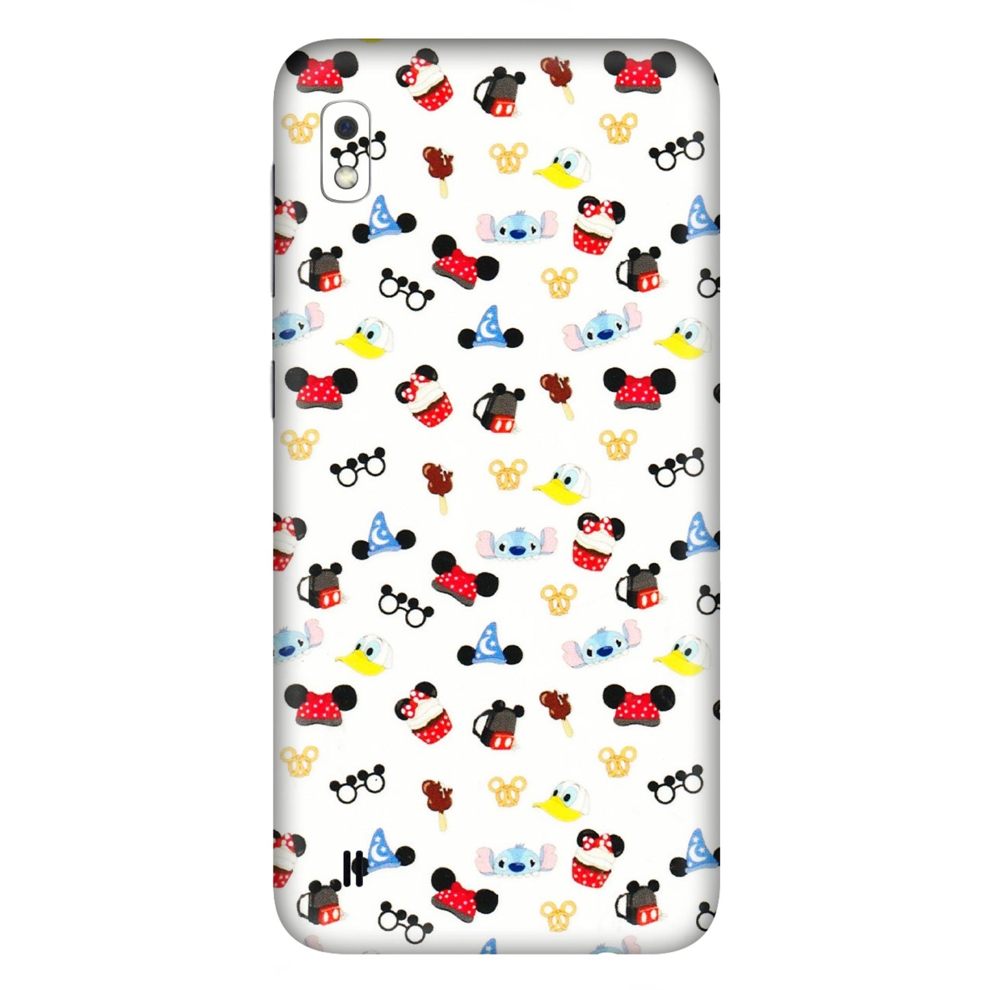 Samsung A/S Series Phone Skins (All Models) - Minnie Mouse & Donald Doodles s - 3D Embossed Finish (L-194) Samsung Galaxy A10