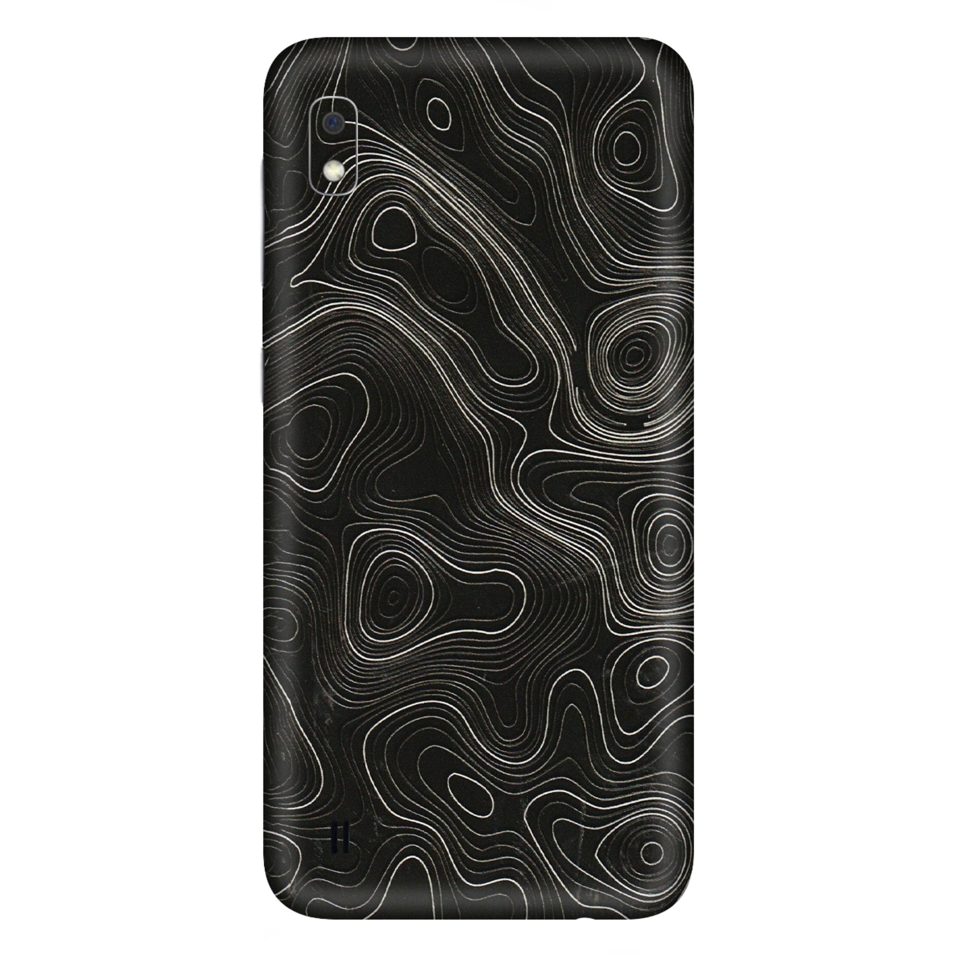 Samsung A/S Series Phone Skins (All Models) - Black Swirl - 3D Embossed Finish (L-196) Samsung Galaxy A10