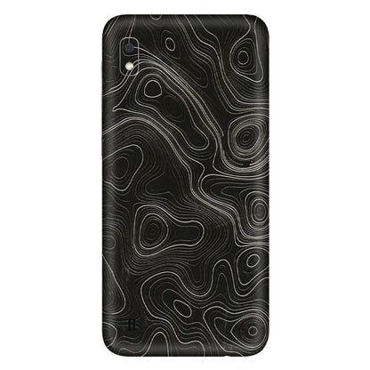 Samsung A/S Series Phone Skins (All Models) - Black Swirl - 3D Embossed Finish (L-196) Samsung Galaxy A10