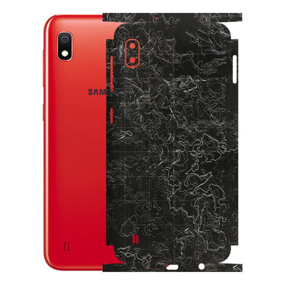 Samsung A/S Series Phone Skins (All Models) - Black map Texture - 3D Embossed Finish (L-201) Samsung Galaxy A10