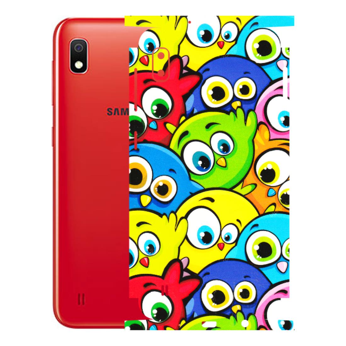 Samsung A/S Series Phone Skins (All Models) - Cute Fluffy Birds - 3D Embossed Finish (L-213) Samsung Galaxy A10
